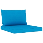 Set Divani da Giardino 5 pz con Cuscini Blu Chiaro