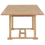 Set da Pranzo per Esterni 9 pz 180-280x100x75 cm Teak Massello