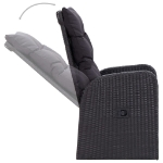 Set da Pranzo da Giardino 7 pz Nero