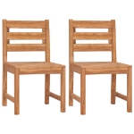 Set da Pranzo per Giardino 4 pz in Legno Massello di Teak