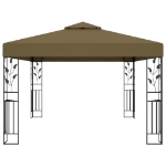 Gazebo con Tetto Doppio 3x4 m Grigio Talpa 180 g/m²