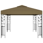 Gazebo con Luci LED a Stringa 3x3 m Grigio Talpa