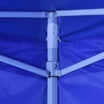 Tenda Pieghevole Blu 3 x 3 m con 4 Pareti