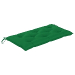 Cuscino per Panca da Giardino Verde 110x50x7 cm in Tessuto