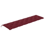 Cuscino per Panca da Giardino Rosso Vino 200x50x7 cm in Tessuto