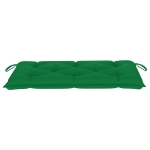 Cuscino per Panca da Giardino Verde 110x50x7 cm in Tessuto