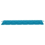 Cuscino per Panca da Giardino Azzurro 200x50x7 cm in Tessuto