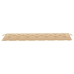 Cuscino per Panca da Giardino Beige 200x50x7 cm in Tessuto