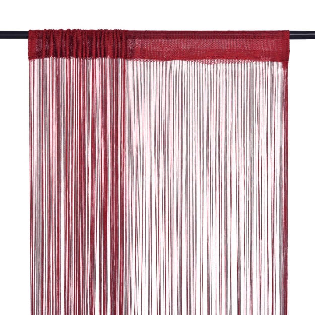 2 Pz Tende a Fili 100x250 cm Rosso Borgogna