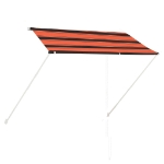 Tenda da Sole Retrattile 250x150 cm Arancione e Marrone