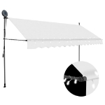 Tenda da Sole Retrattile Manuale con LED 400 cm Crema