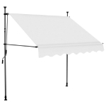 Tenda da Sole Retrattile Manuale con LED 150 cm Crema