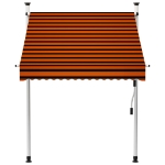 Tenda da Sole Retrattile Manuale 150 cm Arancione e Marrone