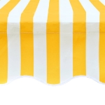 Tenda Parasole Tela Giallo e Bianco 4x3m (Telaio non Incluso)