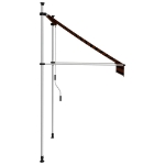 Tenda da Sole Retrattile Manuale 150 cm Arancione e Marrone