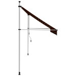 Tenda da Sole Retrattile Manuale 350 cm Arancione e Marrone