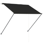 Tenda da Sole Retrattile con LED 100x150 cm Antracite