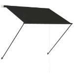 Tenda da Sole Retrattile con LED 150x150 cm Antracite