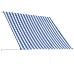 Tenda da Sole Retrattile 200x150 cm Blu e Bianco