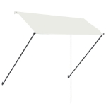 Tenda da Sole Retrattile con LED 250x150 cm Crema