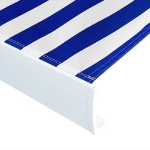 Tenda a Cassonetto Motorizzata 300x250 cm Blu e Bianca