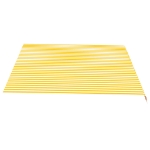 Tessuto di Ricambio per Tenda da Sole Giallo e Bianco 4,5x3,5 m