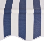 Tenda da Sole Retrattile Manuale 150 cm a Strisce Blu e Bianche