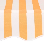 Tenda da Sole Retrattile Manuale 150cm Strisce Arancione Bianco
