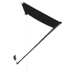 Tenda da Sole Retrattile con LED 100x150 cm Antracite