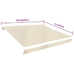 Tendone Parasole in Tela Crema 450x300 cm