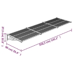 Tettoia per Porta Nero e Trasparente 358,5x90 cm Policarbonato