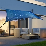 HI Vela Parasole con 100 LED Azzurra 2x3 m