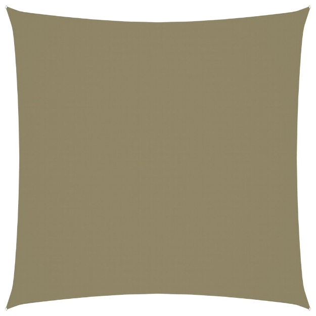 Parasole a Vela in Tela Oxford Quadrato 6x6 m Beige