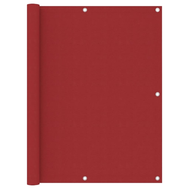 Paravento Balcone Rosso 120x400 cm in Tessuto Oxford