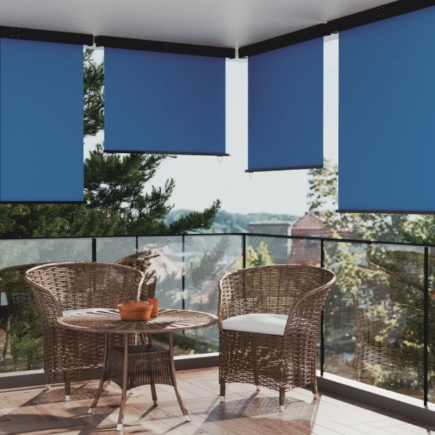 Tenda Laterale per Balcone 140x250 cm Blu