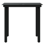 Set da Pranzo per Giardino 3 pz con Cuscini Grigio e Nero