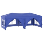 Tenda per Feste Pieghevole con Pareti Laterali Blu 3x6 m