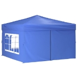 Tenda per Feste Pieghevole con Pareti Laterali Blu 3x3 m