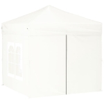 Tenda per Feste Pieghevole con Pareti Laterali Bianco 2x2 m