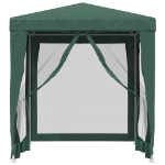 Tenda per Feste con 4 Pareti Laterali in Rete Verde 2x2 m HDPE
