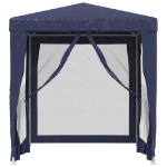 Tenda per Feste con 4 Pareti Laterali in Rete Blu 2x2 m HDPE