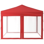 Tenda per Feste Pieghevole con Pareti Laterali Rosso 3x3 m