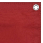 Paravento da Balcone Rosso 75x600 cm in Tessuto Oxford