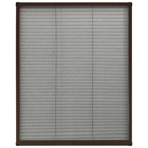 Zanzariera Plissettata Finestre in Alluminio Marrone 80x100 cm