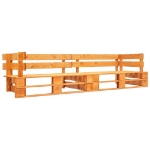 Set Divani da Giardino Pallet 2pz con Cuscini Grigi Legno Pino