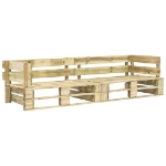 Set Divani Giardino Pallet 2pz con Cuscini Rossi Legno di Pino