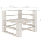 Divano da Giardino in Pallet 2 Posti con Cuscini Crema in Legno