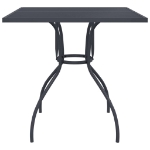 Tavolo da Giardino Antracite 80x80x72,5 cm Rete d'Acciaio