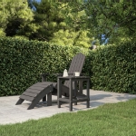 Tavolo da Giardino Adirondack Antracite 38x38x46 cm HDPE