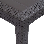 Tavolo da Giardino Marrone 79x79x72 cm in Plastica Stile Rattan